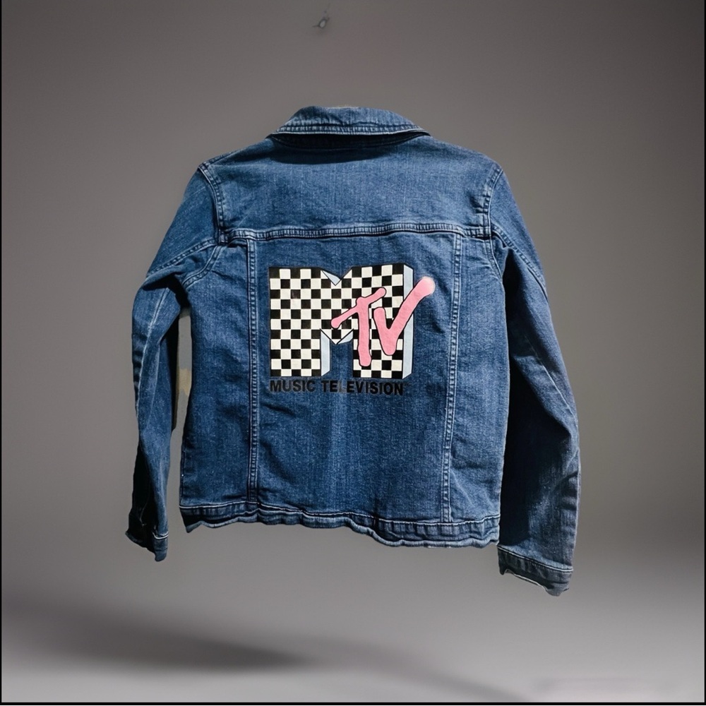 MTV Kids Jean Jacket with Pink Logo